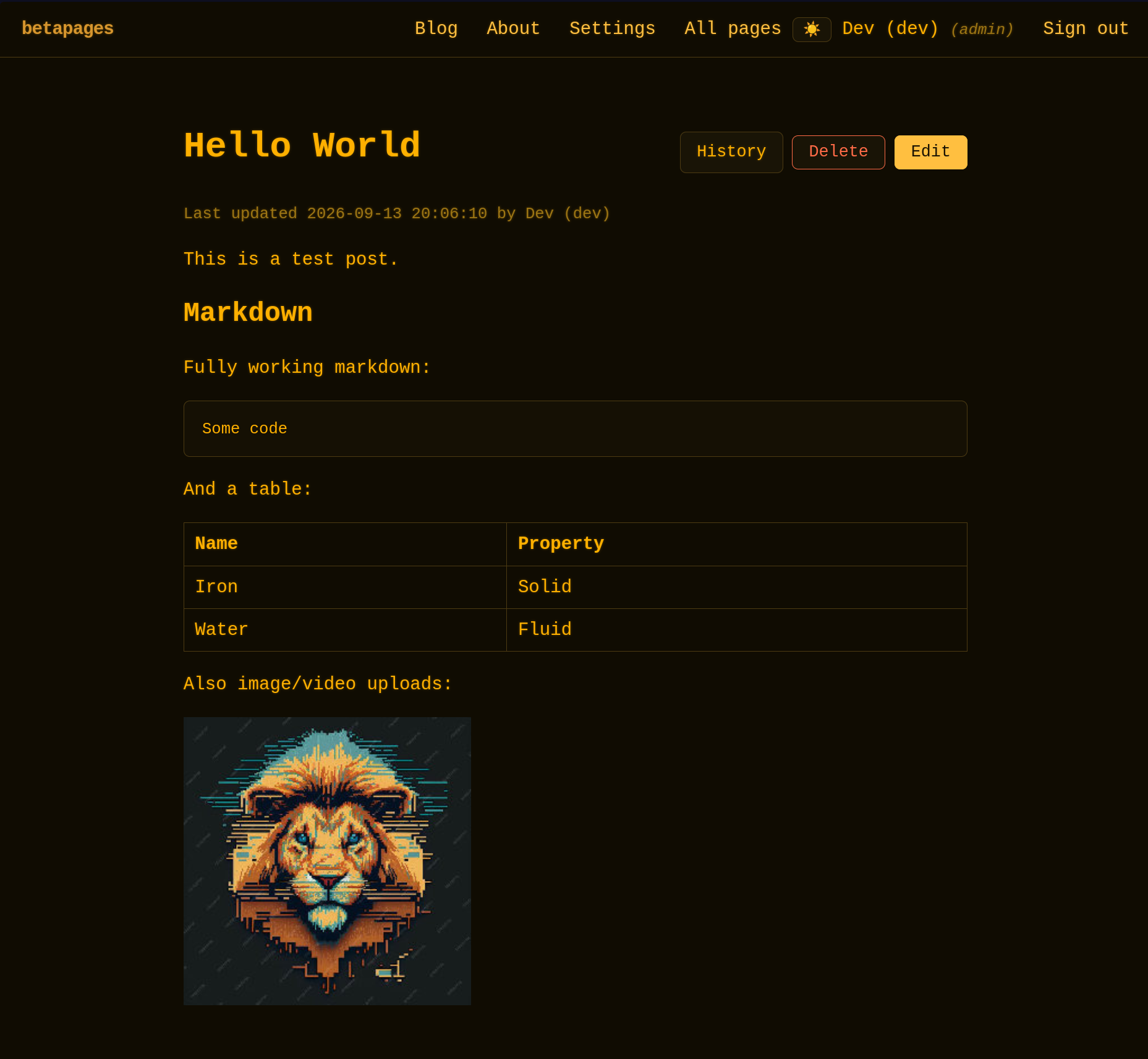 betapages example-post