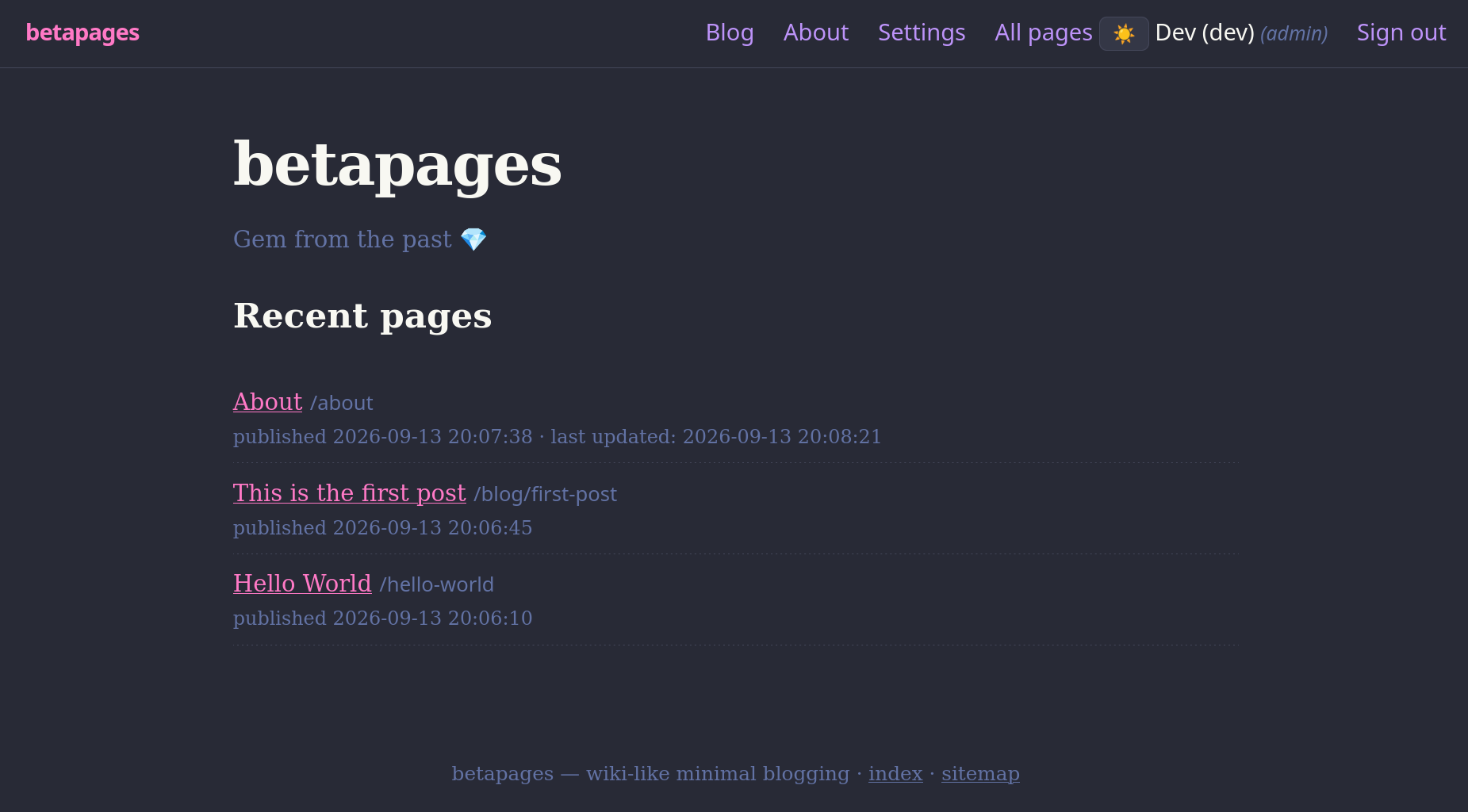 betapages home-page