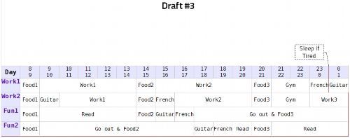 Timetable Draft #3